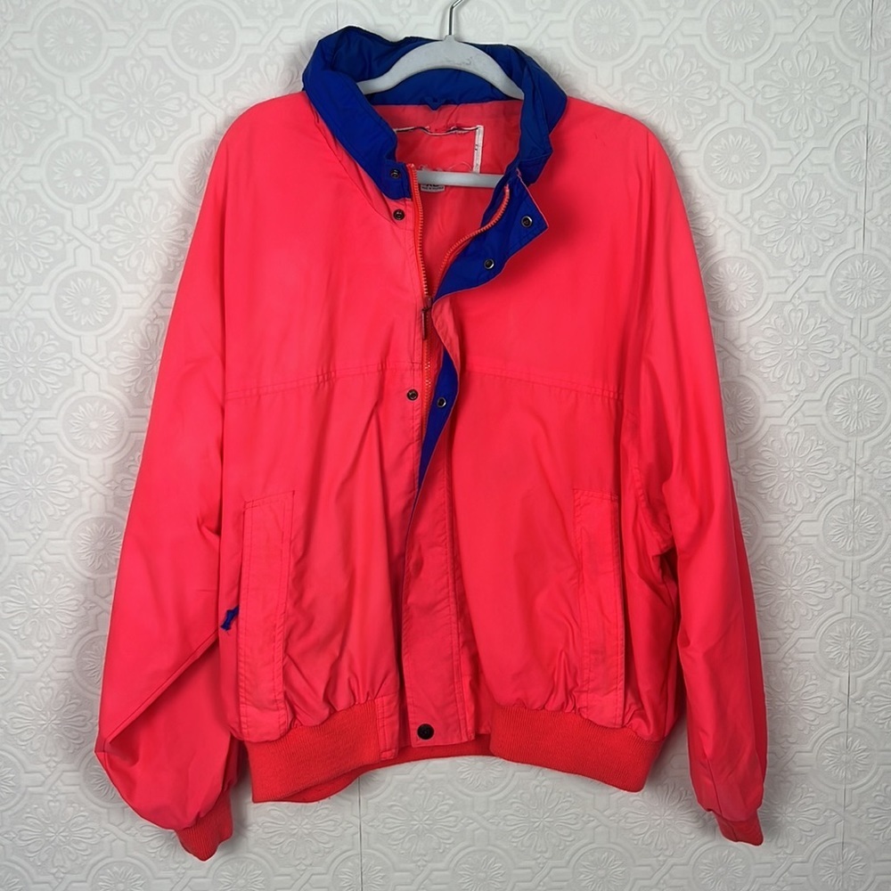 Vintage 90s 80s Pacific Trail Coat Jacket Lightweight Hot Neon Pink Barbie Retro